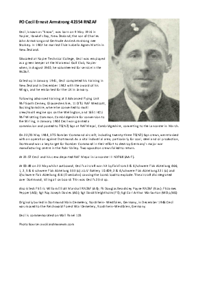 A preview of a PDF biography for Armstrong, Cecil Ernest